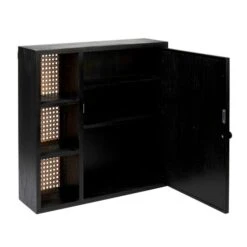 Dunelm French Cane Black Mirror Cabinet 9 Dunelm French Cane Black Mirror Cabinet -The Furniture Store 30747349 alt04