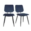 Dunelm Austin Velvet Set Of 2 Dining Chairs