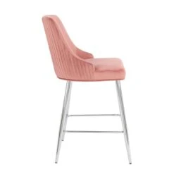 Dunelm Peyton Velvet Bar Stool -The Furniture Store 30748311 alt03