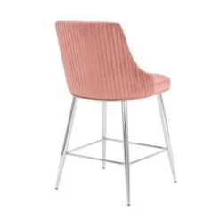 Dunelm Peyton Velvet Bar Stool -The Furniture Store 30748311 alt04