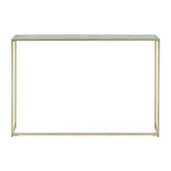 Dunelm Sullivan Gold Marble Effect Wide Slim Console -The Furniture Store 30753021 alt02