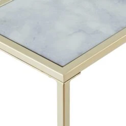 Dunelm Sullivan Gold Marble Effect Wide Slim Console -The Furniture Store 30753021 alt03