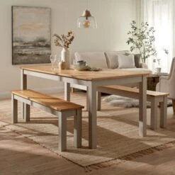 Dunelm Clifford Large Dining Bench Set