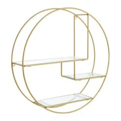 Dunelm Curves Gold Circle Shelf -The Furniture Store 30754141 alt02