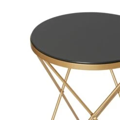 Dunelm Zoey Black Top Gold Effect Side Table -The Furniture Store 30756925 alt03