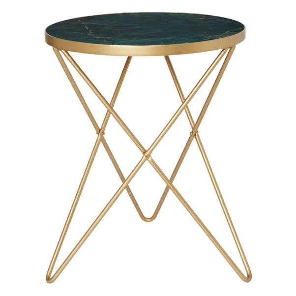 Dunelm Zoey Green Marble Effect Side Table 3 Dunelm Zoey Green Marble Effect Side Table - Image 3