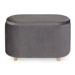 Dunelm Florence Velvet Ottoman -The Furniture Store 30763745 alt04