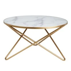 Dunelm Zoey White Marble Effect Coffee Table -The Furniture Store 30764036 alt03
