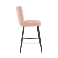 Dunelm Taylor Velvet Bar Stool -The Furniture Store 30764837 alt03