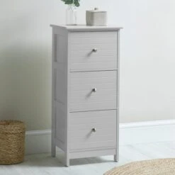Dunelm Nautical Grey 3 Drawer Unit