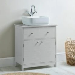 Dunelm Nautical Grey Under Sink Unit