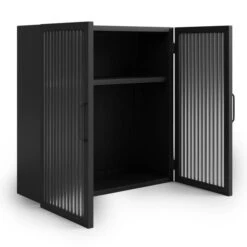 Dunelm Stannis Reeded Glass Double Door Wall Cabinet -The Furniture Store 30765709 alt04