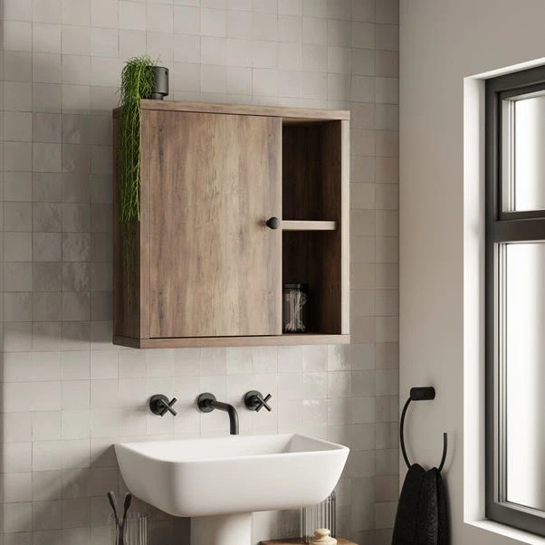 Dunelm Fulton Pine Effect Bathroom Wall Cabinet 1 Dunelm Fulton Pine Effect Bathroom Wall Cabinet
