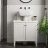 Dunelm Lynton White Compact Bathroom Under Sink Unit