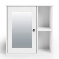 Dunelm Lynton White Compact Bathroom Wall Cabinet -The Furniture Store 30765922 alt02