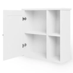 Dunelm Lynton White Compact Bathroom Wall Cabinet -The Furniture Store 30765922 alt04