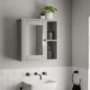 Dunelm Lynton Grey Compact Bathroom Wall Cabinet