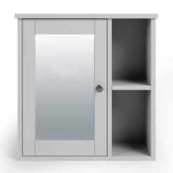 Dunelm Lynton Grey Compact Bathroom Wall Cabinet -The Furniture Store 30765923 alt02