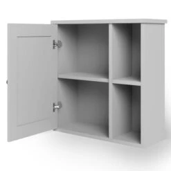 Dunelm Lynton Grey Compact Bathroom Wall Cabinet -The Furniture Store 30765923 alt04