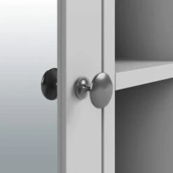 Dunelm Lynton Grey Compact Bathroom Wall Cabinet -The Furniture Store 30765923 alt05