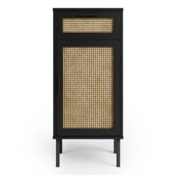 Dunelm Winslow Medium Cabinet Black Rattan -The Furniture Store 30766710 alt02