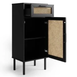 Dunelm Winslow Medium Cabinet Black Rattan -The Furniture Store 30766710 alt04