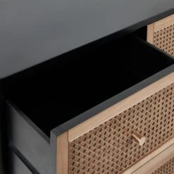 Dunelm Franco 7 Drawer Chest, Black -The Furniture Store 30768079 alt04