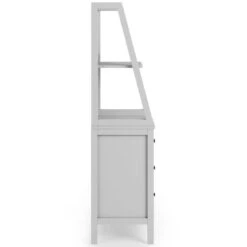 Dunelm Lynton 3 Drawer Ladder Bedside Table, Grey -The Furniture Store 30768459 alt03