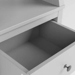 Dunelm Lynton 3 Drawer Ladder Bedside Table, Grey -The Furniture Store 30768459 alt05