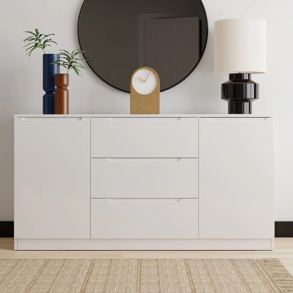 Dunelm Larson Large Sideboard White 1 Dunelm Larson Large Sideboard White