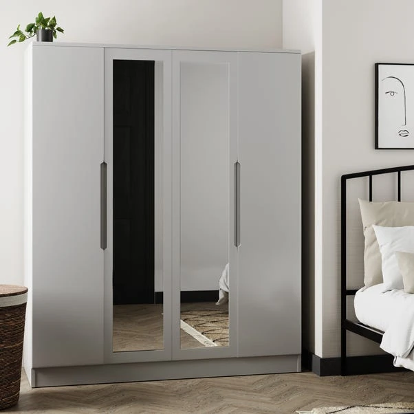 Dunelm Larson Extra Large 4 Door Wardrobe 1 Dunelm Larson Extra Large 4 Door Wardrobe