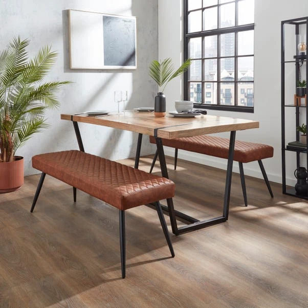 Dunelm Montreal Faux Leather Dining Bench 1 Dunelm Montreal Faux Leather Dining Bench