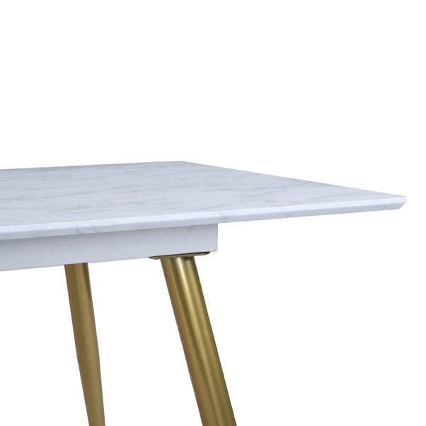 Dunelm Kendall Marble Effect Extending Dining Table 6 Dunelm Kendall Marble Effect Extending Dining Table - Image 6