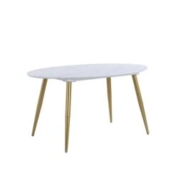 Dunelm Kendall Marble Effect Oval Dining Table -The Furniture Store 30769223 alt02
