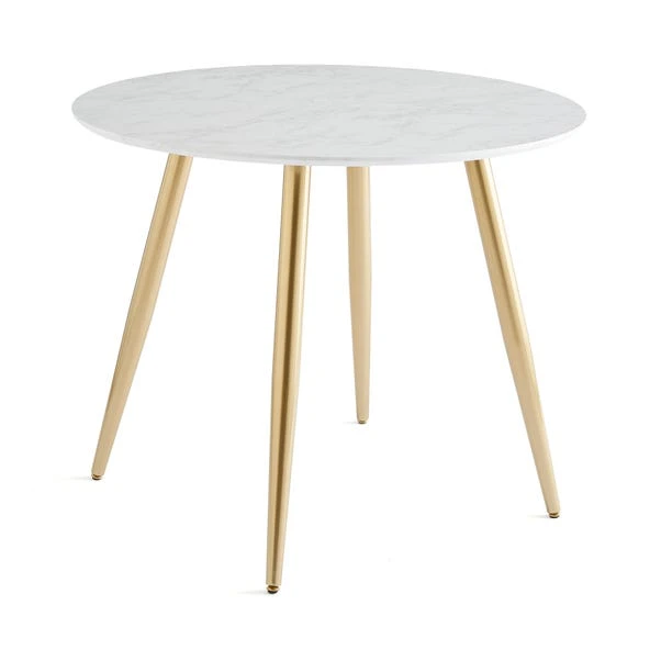Dunelm Kendall Faux Marble Round Dining Table 2 Dunelm Kendall Faux Marble Round Dining Table - Image 2