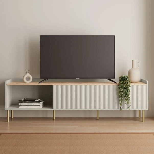 Dunelm Georgi Extra Wide TV Unit Natural 3 Dunelm Georgi Extra Wide TV Unit Natural - Image 3