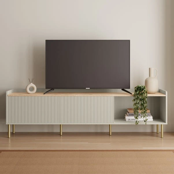 Dunelm Georgi Extra Wide TV Unit Natural 4 Dunelm Georgi Extra Wide TV Unit Natural - Image 4
