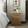Dunelm Toby 3 Drawer Bedside Table