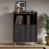 Dunelm Georgi Vinyl Cabinet Black