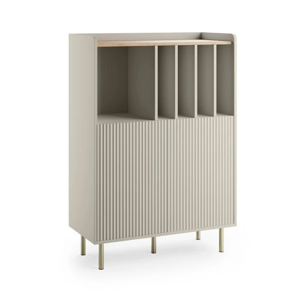 Dunelm Georgi Vinyl Cabinet Natural 2 Dunelm Georgi Vinyl Cabinet Natural - Image 2