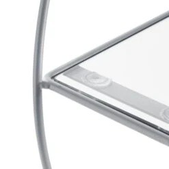 Dunelm Circle Shelf Silver Glass 7 Dunelm Circle Shelf Silver Glass -The Furniture Store 30769824 alt03