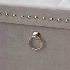 Dunelm Luxe Traveller Grey Velvet Cube 8 Dunelm Luxe Traveller Grey Velvet Cube -The Furniture Store 30769866 alt02