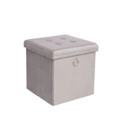 Dunelm Luxe Traveller Grey Velvet Cube 9 Dunelm Luxe Traveller Grey Velvet Cube -The Furniture Store 30769866 alt03