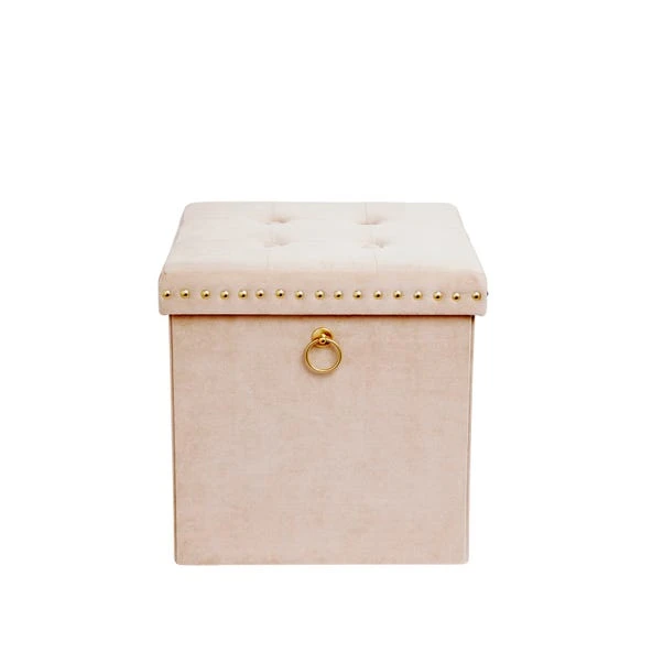 Dunelm Luxe Traveller Cream Velvet Cube 5 Dunelm Luxe Traveller Cream Velvet Cube - Image 5