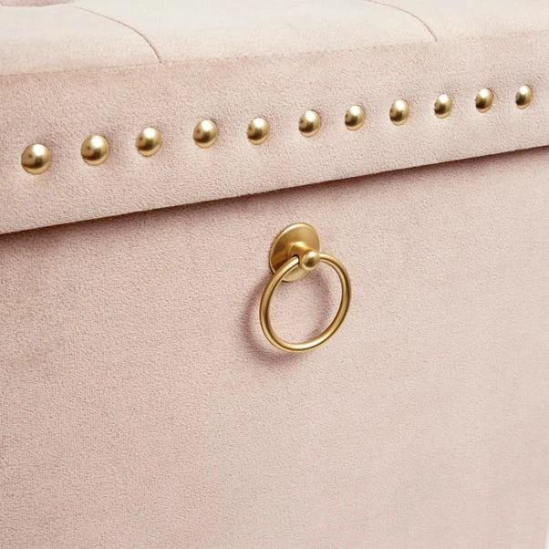 Dunelm Luxe Traveller Cream Velvet Cube 6 Dunelm Luxe Traveller Cream Velvet Cube - Image 6