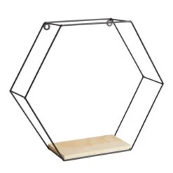 Dunelm Hexagon Shelving Set Of 3 Black -The Furniture Store 30769906 alt02