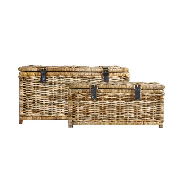 Set Of 2 Churchgate Rattan Trunks 2 Set Of 2 Churchgate Rattan Trunks - Image 2