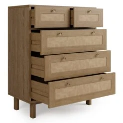 Dunelm Indi 5 Drawer Chest, Mango Wood -The Furniture Store 30770719 alt04