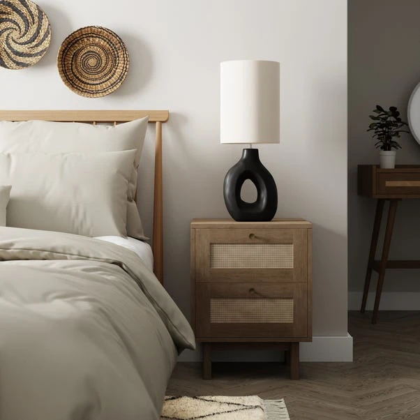 Dunelm Indi 2 Drawer Bedside Table, Mango Wood 1 Dunelm Indi 2 Drawer Bedside Table, Mango Wood