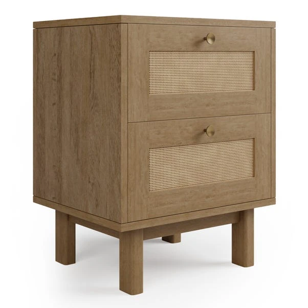 Dunelm Indi 2 Drawer Bedside Table, Mango Wood 2 Dunelm Indi 2 Drawer Bedside Table, Mango Wood - Image 2